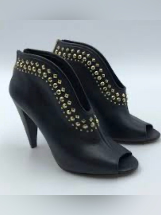 Vince Camuto Shoes - Vince Camuto Black and Gold Studded Heels